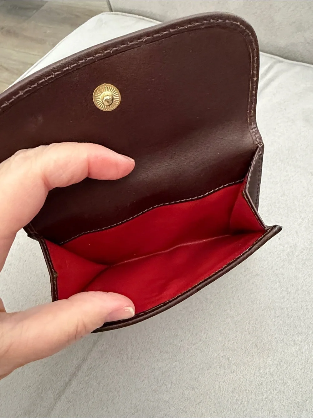Dooney & Bourke Beige and Brown Monogram Canvas Wallet